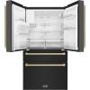 imageZ Line Kitchen and Bath ZLINE Autograph 36 in Black Steel CounterDepth Refrigerator wBronze Handles RFMZW36BSCB