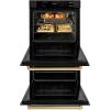imageZLINE 30 in Autograph Edition Professional True Convection Double Wall Oven with Air Fry and Self Clean in Black Stainless Steel with Polished Gold Handles WADBZ30G