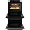 imageZLINE 30 in Autograph Edition Professional True Convection Double Wall Oven with Air Fry and Self Clean in Satin Stainless Steel with Matte Black Handles WADSZ30MB