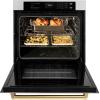 imageZLINE 30 in Autograph Edition Professional True Convection Single Wall Oven with Air Fry and Self Clean in Stainless Steel with Polished Gold Handle WASZ30G