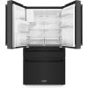 imageZLINE 36 in 216 cu ft CounterDepth French Door Refrigerator with Water and Ice Dispenser in FingerprintResistant Black Stainless Steel RFMW36BS