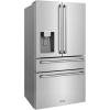 imageZLINE 36 in 216 cu ft CounterDepth French Door Refrigerator with Water and Ice Dispenser in FingerprintResistant Stainless Steel RFMW36