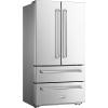 imageZLINE 36 in 225 cu ft CounterDepth French Door Refrigerator with Ice Maker in FingerprintResistant Stainless Steel RFM36
