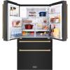 imageZLINE Autograph 36 in Black Steel CounterDepth Refrigerator with Gold Handles RFMZW36BSG