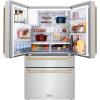 imageZLINE Autograph 36 in CounterDepth Refrigerator with Bronze Traditional Handles RFMZW36CB