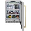imageZLINE Autograph Edition 24 in Touchstone 151 Can Beverage Fridge With Stainless Steel Glass Door And Champagne Bronze Handle RBSOZGS24CB