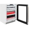 imageZLINE Autograph Edition 24 in Touchstone 151 Can Beverage Fridge With Stainless Steel Glass Door And Champagne Bronze Handle RBSOZGS24CB