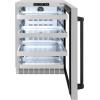 imageZLINE Autograph Edition 24 in Touchstone 151 Can Beverage Fridge With Stainless Steel Glass Door And Matte Black Handle RBSOZGS24MB
