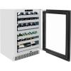 imageZLINE Autograph Edition 24 in Touchstone Dual Zone 44 Bottle Wine Cooler With Panel Ready Glass Door And Polished Gold Handle RWDPOZ24G