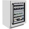 imageZLINE Autograph Edition 24 in Touchstone Dual Zone 44 Bottle Wine Cooler With Stainless Steel Glass Door And Matte Black Handle RWDOZGS24MB