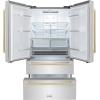 imageZLINE Autograph Edition 36 in 225 cu ft CounterDepth French Door Refrigerator with Ice Maker in FingerprintResistant Stainless Steel with Champagne Bronze Modern Handles RFMZ36FCB
