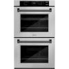 imageZLINE 30 in Autograph Edition Professional True Convection Double Wall Oven with Air Fry and Self Clean in Satin Stainless Steel with Matte Black Handles WADSZ30MB