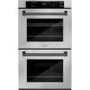 imageZLINE 30 in Autograph Edition Professional True Convection Double Wall Oven with Air Fry and Self Clean in Stainless Steel with Matte Black Handles WADZ30MB