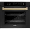 imageZLINE 30 in Autograph Edition Professional True Convection Single Wall Oven with Air Fry and Self Clean in Black Stainless Steel with Champagne Bronze Handle WASBZ30CB