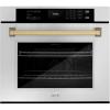 imageZLINE 30 in Autograph Edition Professional True Convection Single Wall Oven with Air Fry and Self Clean in Stainless Steel with Champagne Bronze Handle WASZ30CB