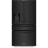 imageZLINE 36 in 216 cu ft CounterDepth French Door Refrigerator with Water and Ice Dispenser in FingerprintResistant Black Stainless Steel RFMW36BS