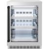 imageZLINE Autograph Edition 24 in Touchstone 151 Can Beverage Fridge With Stainless Steel Glass Door And Matte Black Handle RBSOZGS24MB