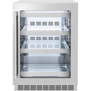 imageZ Line Kitchen and Bath ZLINE 24 in Touchstone 151 Can Beverage Fridge With Stainless Steel Glass Door RBSOGS24