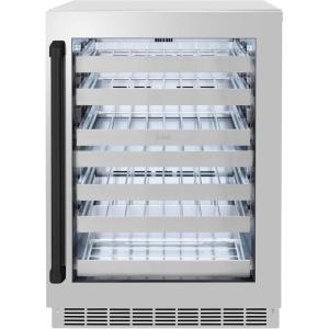 imageZLINE Autograph Edition 24 in Touchstone Dual Zone 44 Bottle Wine Cooler With Stainless Steel Glass Door And Matte Black Handle RWDOZGS24MB