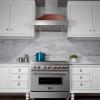 imageZLINE 30 in Ducted Satin Stainless Steel Wall Mount Range Hood with HandHammered Copper Shell 8654HH30