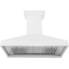 imageZLINE 30 in Wooden Wall Mount Range Hood in Shiplap Bright White Finish KPWW3048 in