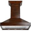 imageZLINE 48 Ducted Wooden Wall Mount Range Hood in Walnut with Remote Motor