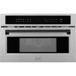 imageZLINE Autograph Edition 30 16 cu ft Builtin Convection Microwave Oven in Stainless Steel and Matte Black Accents