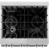 imageZLINE 30 in 40 cu ft Legacy Dual Fuel Range with 4 Burner Gas Cooktop and Electric Convection Oven in Stainless Steel and Blue Matte Door RABM30