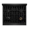 imageZLINE 30 in 42 cu ft Classic Dual Fuel Range with 4 Burner Gas Cooktop and Electric Convection Oven in Black Stainless Steel CDRB30