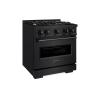 imageZLINE 30 in 42 cu ft Classic Dual Fuel Range with 4 Burner Gas Cooktop and Electric Convection Oven in Black Stainless Steel CDRB30