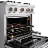 imageZLINE 30 in 42 cu ft Classic Dual Fuel Range with 4 Burner Gas Cooktop and Electric Convection Oven in Stainless Steel CDR30