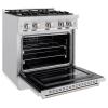 imageZLINE 30 in 42 cu ft Classic Dual Fuel Range with 4 Burner Gas Cooktop and Electric Convection Oven in Stainless Steel CDR30