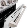 imageZLINE 30 in 42 cu ft Classic Dual Fuel Range with 4 Burner Gas Cooktop and Electric Convection Oven in Stainless Steel with White Matte Door CDRWM30