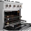 imageZLINE 30 in 42 cu ft Classic Gas Range with 4 Burner Cooktop and Convection Gas Oven in Satin Stainless Steel CGRS30