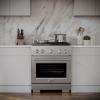 imageZLINE 30 in 42 cu ft Paramount Dual Fuel Range with Gas Cooktop and Electric Convection Oven in Stainless Steel with 4 Brass Burners SDRBR30
