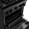 imageZLINE 30 in 42 cu ft Paramount Gas Range with 4 Burner Cooktop and Convection Gas Oven in Black Stainless Steel SGRB30