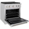 imageZLINE 30 in 42 cu ft Paramount Gas Range with 4 Burner Cooktop and Convection Gas Oven in Satin Stainless Steel SGRS30