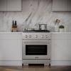 imageZLINE 30 in 42 cu ft Paramount Gas Range with 4 Burner Cooktop and Convection Gas Oven in Satin Stainless Steel SGRS30