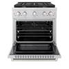 imageZLINE 30 in 42 cu ft Paramount Gas Range with 4 Burner Cooktop and Convection Gas Oven in Stainless Steel SGR30