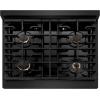 imageZLINE 30 in 42 cu ft Paramount Gas Range with Convection Gas Oven in Black Stainless Steel with 4 Brass Burners SGRBBR30