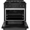 imageZLINE 30 in 42 cu ft Paramount Gas Range with Convection Gas Oven in Black Stainless Steel with 4 Brass Burners SGRBBR30