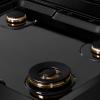 imageZLINE 30 in Autograph Edition Paramount Gas Rangetop with 4 Burners and Porcelain Cooktop in Black Stainless Steel with Polished Gold Accents SRTBZ30G