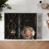 imageZLINE 30 in Gas Cooktop with 4 Brass Burners and Black Porcelain Top RCBR30PBT