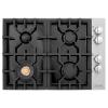 imageZLINE 30 in Gas Cooktop with 4 Brass Burners and Black Porcelain Top RCBR30PBT