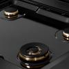 imageZLINE 30 in Paramount Gas Rangetop with 4 Brass Burners and Porcelain Cooktop in Black Satin Stainless Steel SRTBSBR30