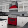imageZLINE 36 in 46 cu ft Legacy Dual Fuel Range with 6 Burner Gas Cooktop and Electric Convection Oven in Satin Stainless Steel and Red Gloss Door RASRG36