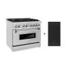 imageZLINE 36 in 46 cu ft Legacy Dual Fuel Range with 6 Burner Gas Cooktop and Electric Convection Oven in Stainless Steel with Griddle RAGR36