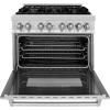 imageZLINE 36 in 46 cu ft Legacy Dual Fuel Range with 6 Burner Gas Cooktop and Electric Convection Oven in Stainless Steel with Satin Stainless Steel Door RASN36