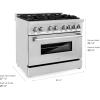 imageZLINE 36 in 46 cu ft Legacy Dual Fuel Range with 6 Burner Gas Cooktop and Electric Convection Oven in Stainless Steel with Satin Stainless Steel Door RASN36