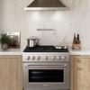imageZLINE 36 in 52 cu ft Gas Range with Convection Gas Oven in Stainless Steel with 6 Brass Burners SGRBR36